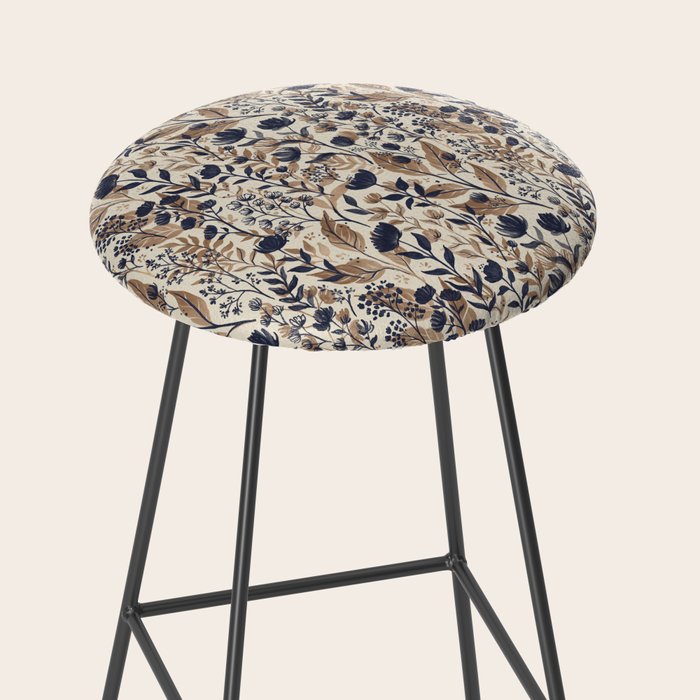 Moody Blooms Dark Neutral Stool Gallery Image 2