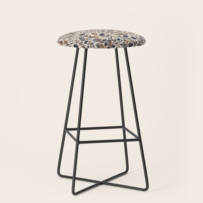 Moody Blooms Dark Neutral Stool Gallery Image 1