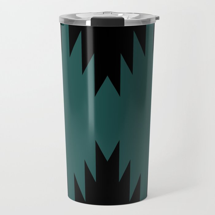 Geometric Southwestern Minimalism - Teal Green Travel Mug Gallery Image 1