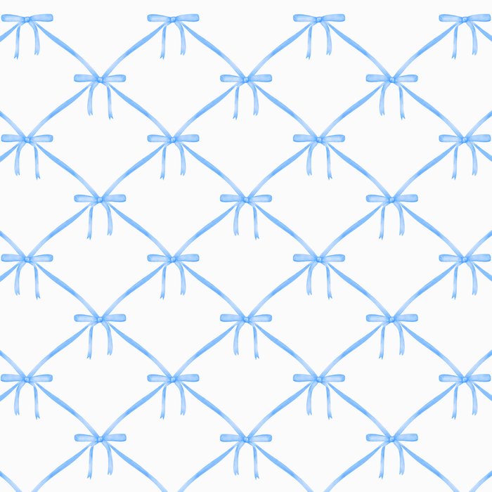 Bows & Ribbons Pattern VII Baby Blue Coffee Mug Gallery Image 2