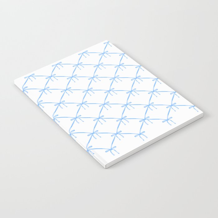 Bows & Ribbons Pattern VII Baby Blue Notebook Gallery Image 2