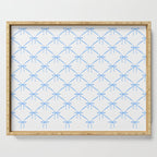 Bows & Ribbons Pattern VII Baby Blue Serving Tray Gallery Image 1