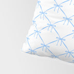 Bows & Ribbons Pattern VII Baby Blue Pillow Sham Gallery Image 4
