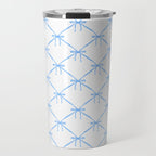 Bows & Ribbons Pattern VII Baby Blue Travel Mug Gallery Image 1