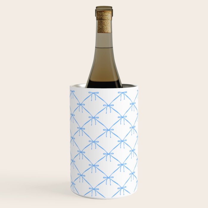 Bows & Ribbons Pattern VII Baby Blue Wine Chiller Gallery Image 3