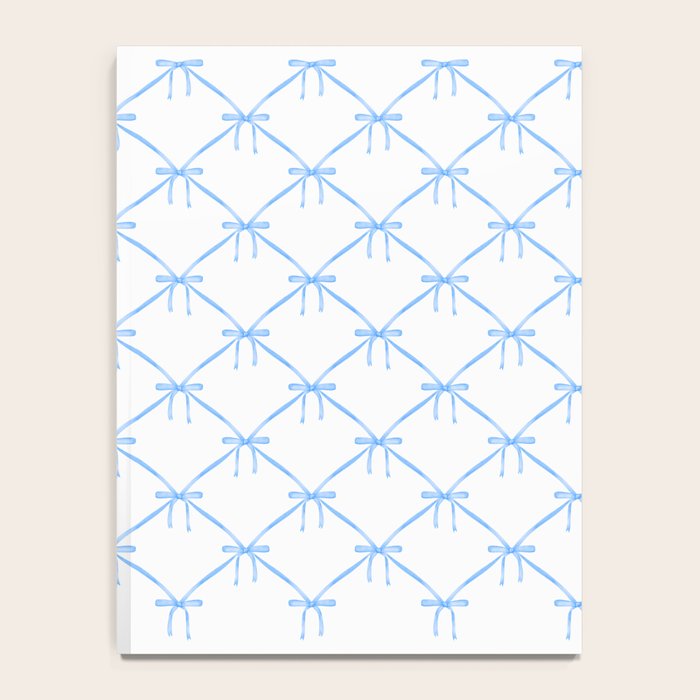 Bows & Ribbons Pattern VII Baby Blue Notebook Gallery Image 4