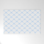 Bows & Ribbons Pattern VII Baby Blue Welcome Mat Gallery Image 1