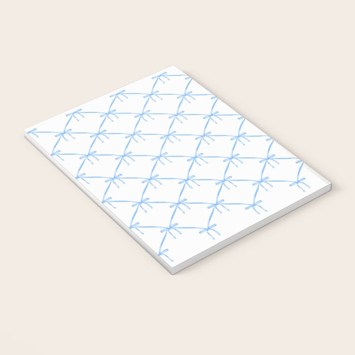 Bows & Ribbons Pattern VII Baby Blue Notebook Gallery Image 3