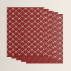 Bows & Ribbons Pattern XI Ruby Red Wrapping Paper Gallery Image 3