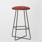 Bows & Ribbons Pattern XI Ruby Red Stool Gallery Image 1