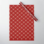 Bows & Ribbons Pattern XI Ruby Red Wrapping Paper Gallery Image 1