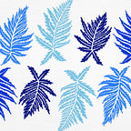 Inked Ferns - Blue Palette Coffee Mug Gallery Image 2