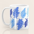 Inked Ferns - Blue Palette Coffee Mug Gallery Image 3