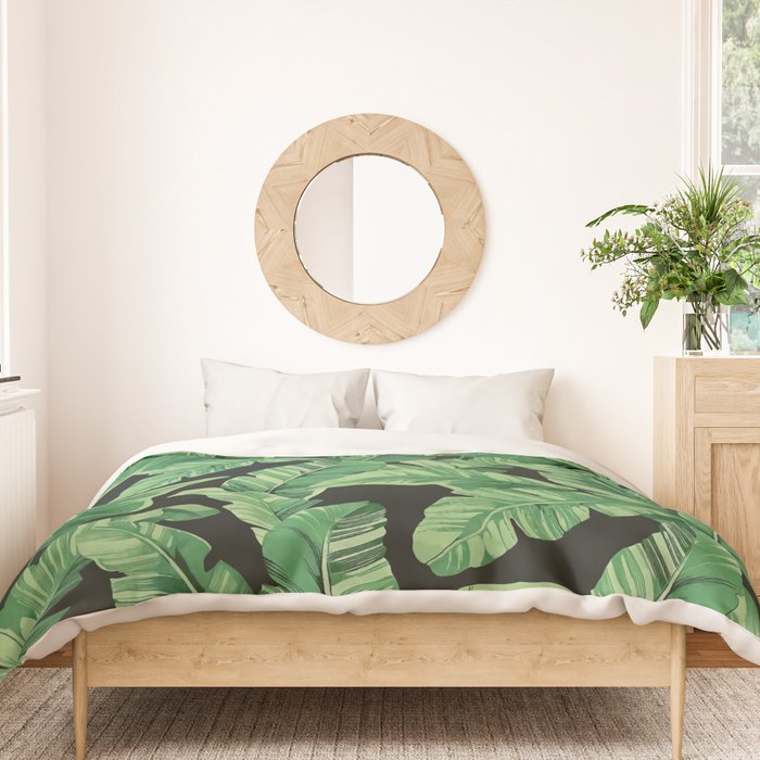 Tropical banana leaves II Duvet Cover Gallery Image 3