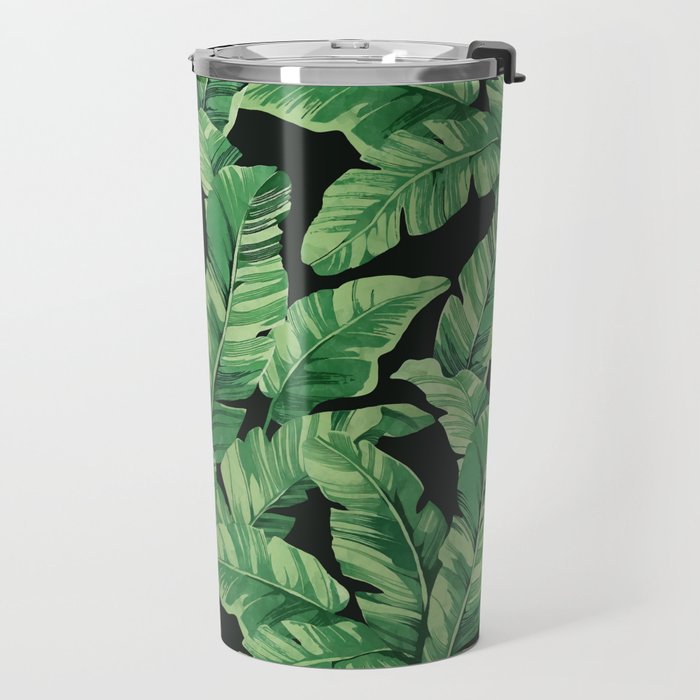 Tropical banana leaves II Travel Mug Gallery Image 2