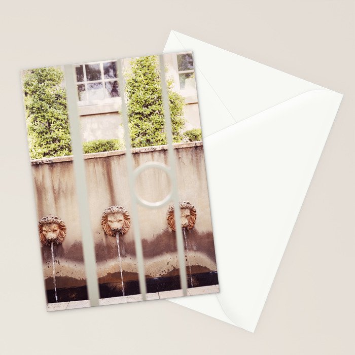 Charleston South Carolina Photography x Charleston Courtyard Lions Stationery Card Gallery Image 2