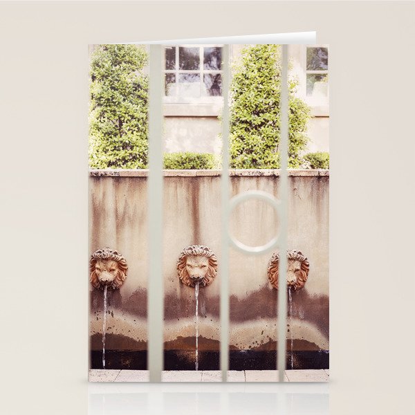 Charleston South Carolina Photography x Charleston Courtyard Lions Stationery Card Gallery Image 1