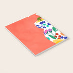 The Flowerpot, Floral Nature Watercolor Painting, Eclectic Bohemian Blossom Plants, Maximalism Contemporary Boho Notebook Gallery Image 3