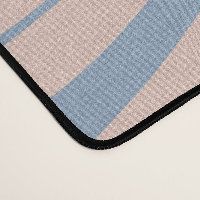 Modern Liquid Swirl Abstract Square in Pastel Blush Pink and Light Blue Desk Mat Gallery Image 4