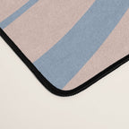 Modern Liquid Swirl Abstract Square in Pastel Blush Pink and Light Blue Desk Mat Gallery Image 4