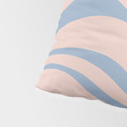 Modern Liquid Swirl Abstract Square in Pastel Blush Pink and Light Blue Pillow Sham Gallery Image 4