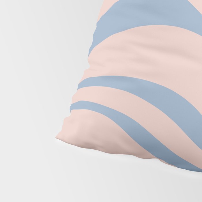 Modern Liquid Swirl Abstract Square in Pastel Blush Pink and Light Blue Pillow Sham Gallery Image 4