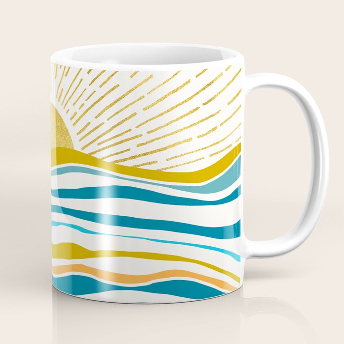 Sunrise At Sea Abstract Landscape Coffee Mug Gallery Image 1