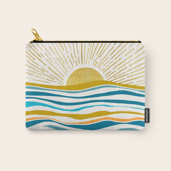 Sunrise At Sea Abstract Landscape Carry All Pouch Gallery Image 1