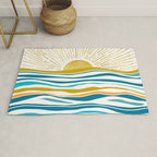 Sunrise At Sea Abstract Landscape Rug Gallery Image 1