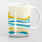 Sunrise At Sea Abstract Landscape Coffee Mug Gallery Image 2