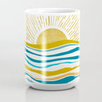 Sunrise At Sea Abstract Landscape Coffee Mug Gallery Image 4