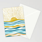 Sunrise At Sea Abstract Landscape Stationery Card Gallery Image 2