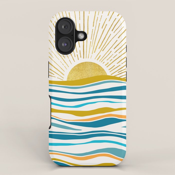 Sunrise At Sea Abstract Landscape iPhone Case Gallery Image 1