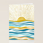 Sunrise At Sea Abstract Landscape Stationery Card Gallery Image 2