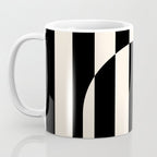Striped Archway Pattern in Black and Almond Cream Coffee Mug Gallery Image 3