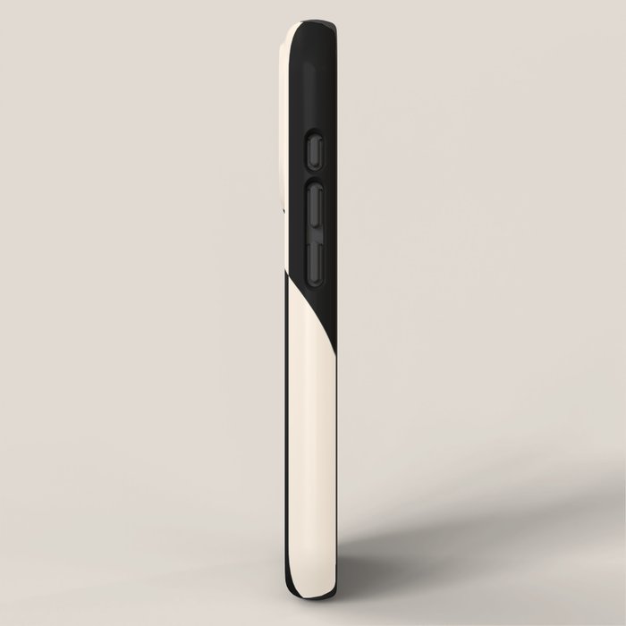 Striped Archway Pattern in Black and Almond Cream iPhone Case Gallery Image 2