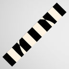 Striped Archway Pattern in Black and Almond Cream Table Runner Gallery Image 3