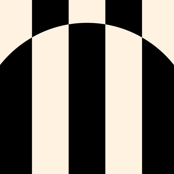 Striped Archway Pattern in Black and Almond Cream Coffee Mug Gallery Image 2