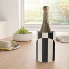 Striped Archway Pattern in Black and Almond Cream Wine Chiller Gallery Image 4