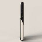 Striped Archway Pattern in Black and Almond Cream iPhone Case Gallery Image 2
