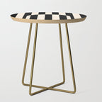 Striped Archway Pattern in Black and Almond Cream Side Table Gallery Image 1