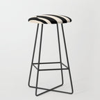 Striped Archway Pattern in Black and Almond Cream Stool Gallery Image 1