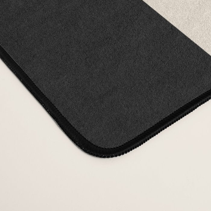 Striped Archway Pattern in Black and Almond Cream Desk Mat Gallery Image 4