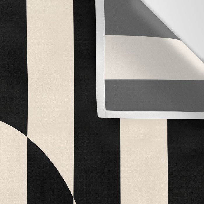 Striped Archway Pattern in Black and Almond Cream Wall Tapestry Gallery Image 3