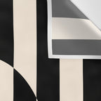 Striped Archway Pattern in Black and Almond Cream Wall Tapestry Gallery Image 3