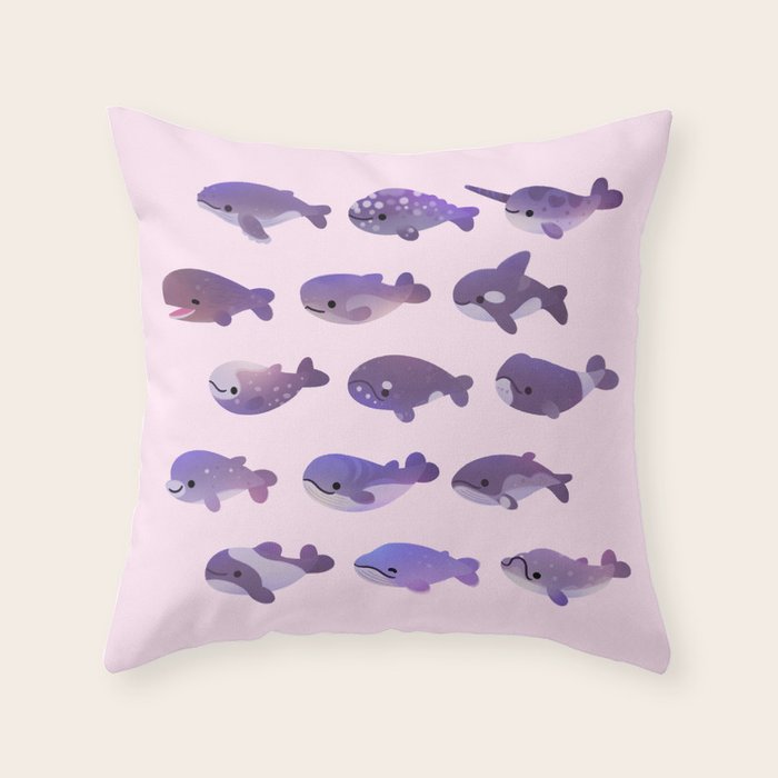 Whale Day - bright Throw Pillow Gallery Image 6