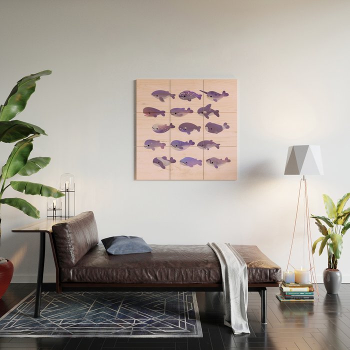Whale Day - bright Wood Wall Art Gallery Image 2