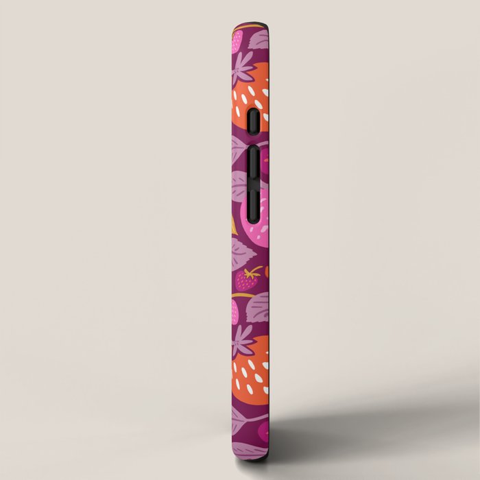 Strawberry Fields - Magenta Gold iPhone Case Gallery Image 2