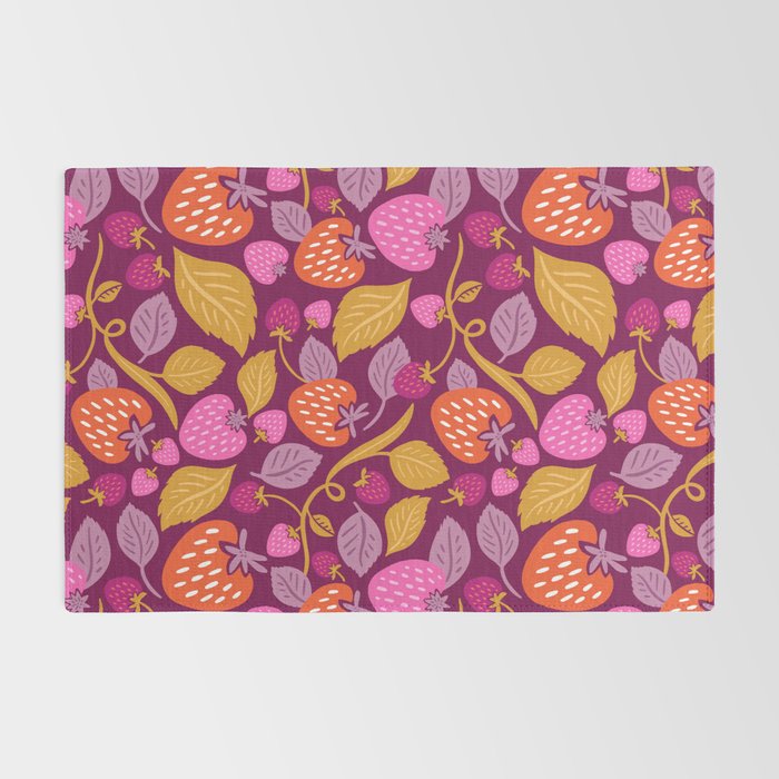 Strawberry Fields - Magenta Gold Rug Gallery Image 2
