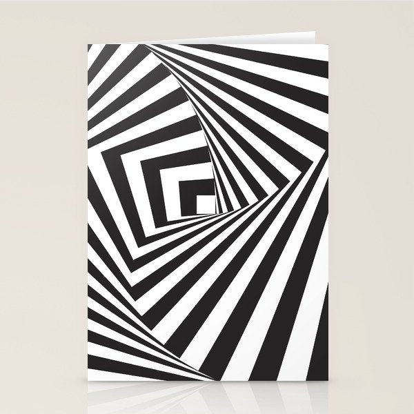 Black And  White Pop Art Optical Illusion Stationery Card Gallery Image 2